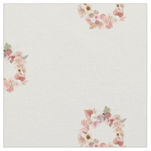 Boho Shandes van roze bloemencirkels Stof