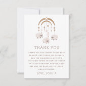 Boho Sheep Mobile | Carte Baby shower neutre (Devant)