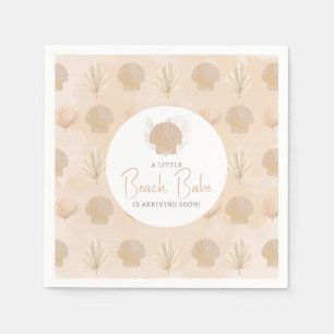 Boho Shell Beige Ocean Baby shower Servet