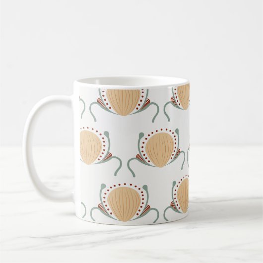 Boho Shell Pattern Koffiemok (Links)