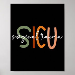Boho SICU Chirurgische Trauma Intensieve Zorg Verp Poster
