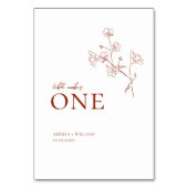 Boho Sienna Terracotta Floral Wedding Kaart (Voorkant)