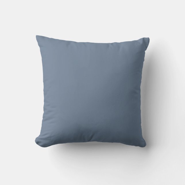 Boho Silver Grey Solid Color Kussen (Voorkant)