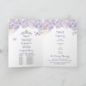 Boho Silver Purple Floral 15 Años Modèle du progra (Intérieur)