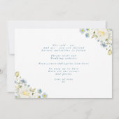 Boho Simple Elegant Wild Flower Wedding Save The Date (Achterkant)