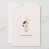 Boho Simple Fleur sauvage Faire-part de mariage (Dos)