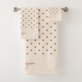 Boho Simple Modern Girly Neutral Polka Dot Beige (En situation)