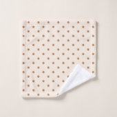 Boho Simple Modern Girly Neutral Polka Dot Beige (Gant de toilette)