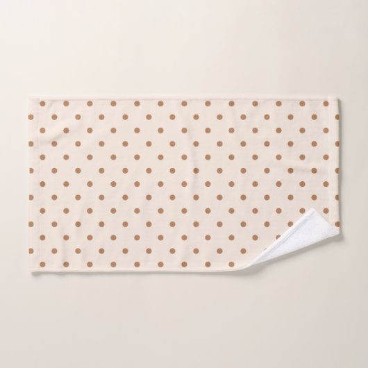 Boho Simple Modern Girly Neutral Polka Dot Beige Bad Handdoek (Handdoek)