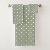 Boho Simple Modern Neutral Polka Dot Sage Green (En situation)