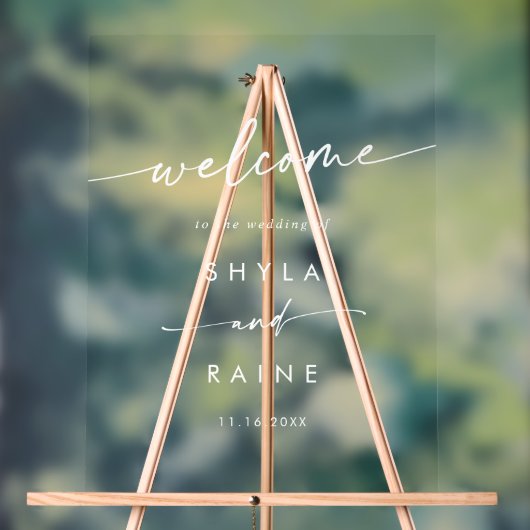 Boho Simple Moderne Blanc Clair Mariage Accueil (Neutre)