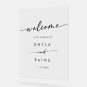 Boho Simple Moderne Clair Mariage Acrylique Accuei (Angle)