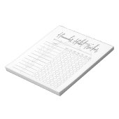 Boho Simple Script Weekly Habit Tracker Bloc-notes (Tourné)