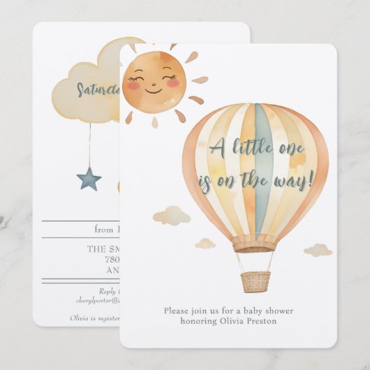 Boho Simplicity Welkom bij Little One Shower Kaart (Voorkant / Achterkant)