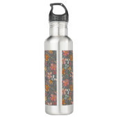 Boho sinaasappel roze bloem waterverf waterfles (Achterkant)