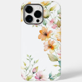 Boho Sinaasappel Roze Waterverf Wildbloemen Case-Mate iPhone Case (Achterkant)