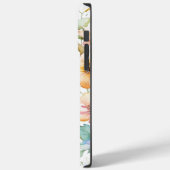  Boho Sinaasappel Roze Waterverf Wildflower Ca Case-Mate iPhone Case (Achterkant / Links)