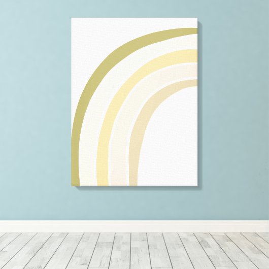 Boho Single Rainbow Wall art Décor Toile (Insitu (Plancher de Bois))