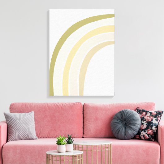 Boho Single Rainbow Wall art Décor Toile (Insitu(Salon))