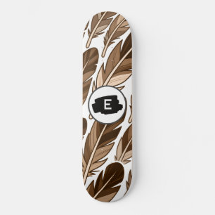 Boho Skateboard - Aangepaste Monogram met Bruin