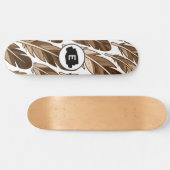 Boho Skateboard - Monogramme personnalisé avec Bro (Horz)