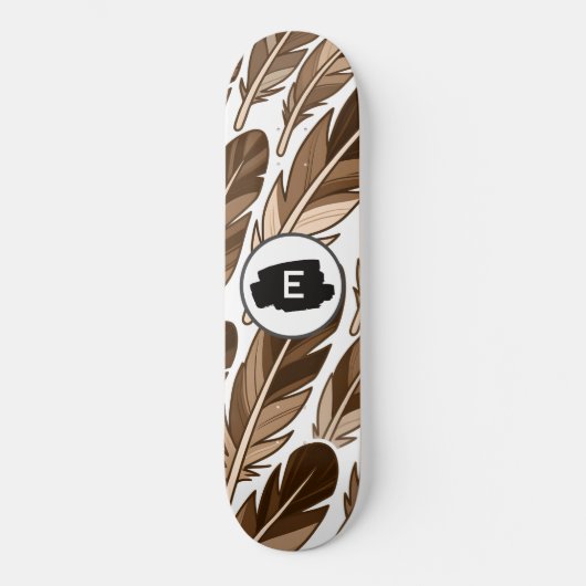 Boho Skateboard - Monogramme personnalisé avec Bro (Recto)
