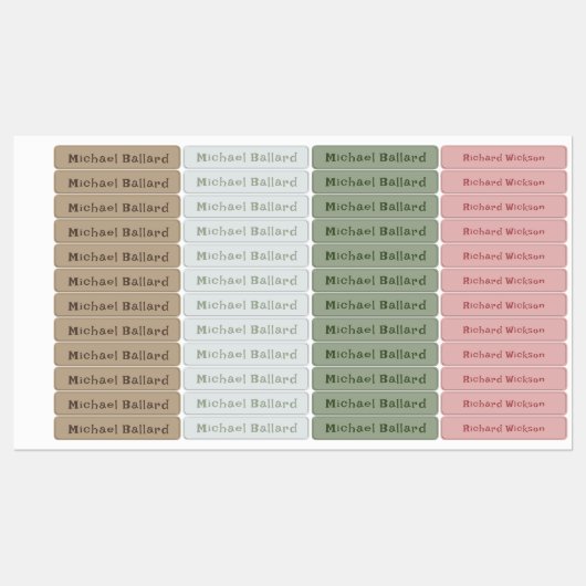 Boho Skinny adhésif Étiquettes imperméables (Feuille)