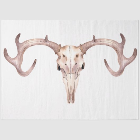 Boho Skull and Flowers Series Design 1 Tissuepapier (Voorkant)