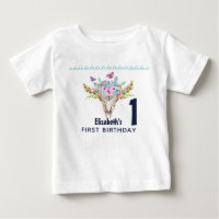 Boho Skull met Butterflies en Flowers Birthday