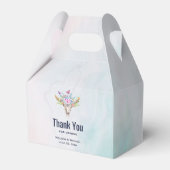 Boho Skull met Butterflies en Flowers Dank je wel Bedankdoosjes (Voorkant Zijde)