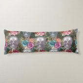 Boho Skull met Flowers Lichaamskussen (Achterkant)