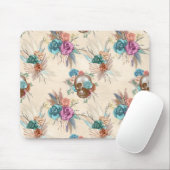 Boho Skull met Flowers Muismat (Met muis)