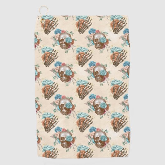 Boho Skull Series Design 12 Golfhanddoek (Voorkant)