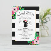 Boho Skunk Little Stinker Baby shower Invitation (Debout devant)