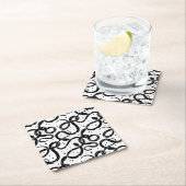 Boho-slangen Vierkante Kartonnen Onderzetter (Insitu)