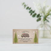 Boho Sleepy Beer Stars Luierloof Informatiekaartje (Staand voorkant)