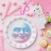 Boho Smiling Moon Papieren Bordje (Feest)