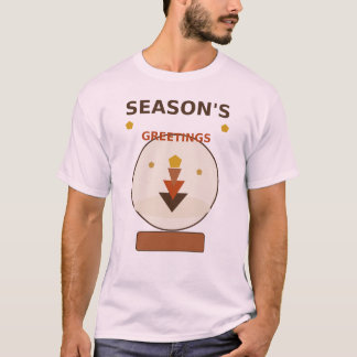 Boho Sneeuwbol, Retro Kerst Scene T-shirt
