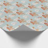 Boho Sneeuwman Woestijn Vakantie inpakpapier (Hoek)