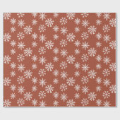 Boho sneeuwvlokken illustreren kerstpatroon cadeaupapier (Vlak)