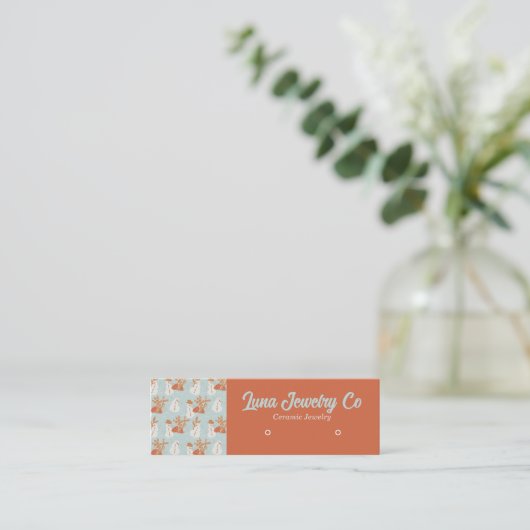 Boho Snowmen Sieraden Visitekaartje (Staand voorkant)