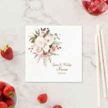 Boho Soft Colored Roos/White Flowers Wedding