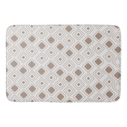 Boho Soft Neutral Tribal Geometrisch Azteeks Patro Badmat (Voorkant)