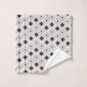 Boho Soft Neutral Tribal Motif Aztèque géométrique (Gant de toilette)