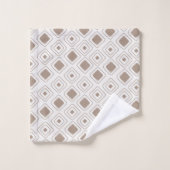 Boho Soft Neutral Tribal Motif Aztèque géométrique (Gant de toilette)