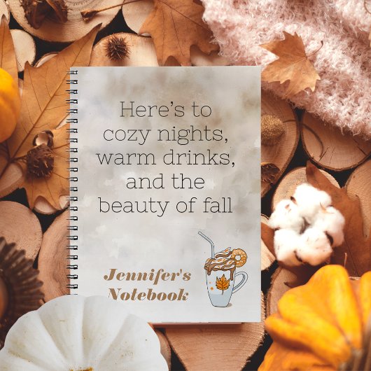 Boho sombre Automne thème chaud café Spiral Carnet