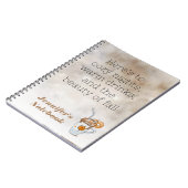 Boho sombre Automne thème chaud café Spiral Carnet (Côté gauche)