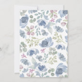 Boho Something Blue Floral Shower Invitation (Dos)