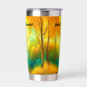 Boho Soul Onthulde Groen en Geel monogram | Geïsoleerde Drinkbeker (Links)