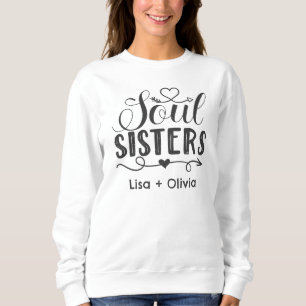 Boho Soul Sisters Aangepaste Naam Beste Vriend Trui